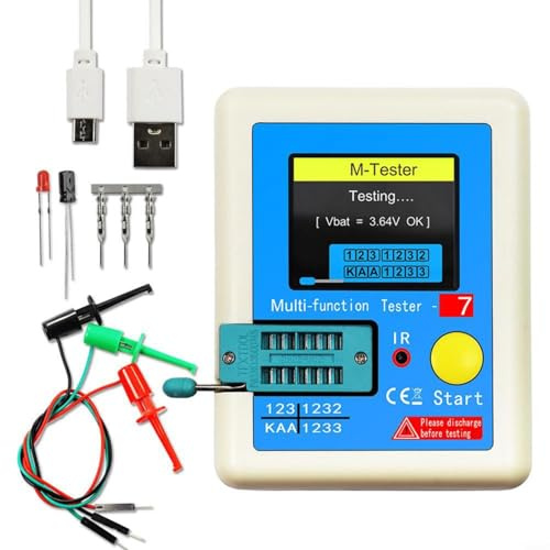 Tester transistor multifunzione,LCR ESR Meter con display,Rilevatore MOSFET NPN PNP,Tester condensatore triodo diodo,Decoder telecomando a infrarossi