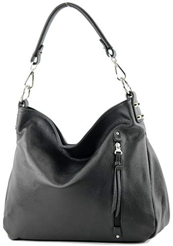 modamoda de T183 Damen Schultertasche Business Bag Groß Echtleder handmade in Italy