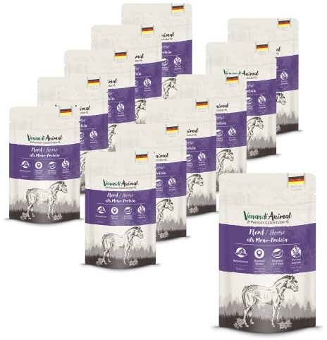 Venandi Animal - Premium Nassfutter für Katzen - Pferd als Monoprotein 12er Pack (12 x 125 g), getreidefrei, Monoprotein