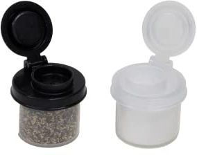 Hall Bros Salt and Pepper Shakers, 2 Mini, Moisture Proof Lids, Portable for Outdoor Activities