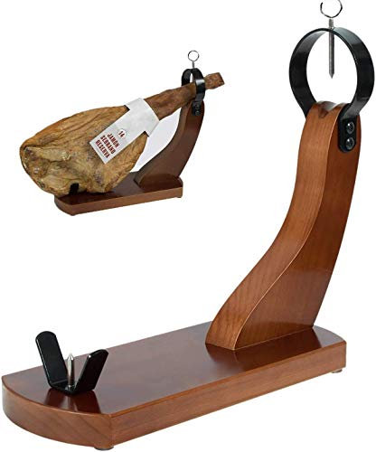 Schinkenhalter, Nussbaumfarben, Schinkenhalter, Schinkenhalter, für den privaten und professionellen Gebrauch