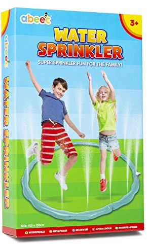 abeec Water Sprinkler – 150cm Wide Water Splash Play Ring – Water Sprinkler for Kids 3+ - Outdoor Toys Sprinkler Hoop for Water Play – Splash Pad Sprinkler - Water Sprinkler for Dogs