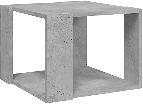 vidaXL Couchtisch Beistelltisch Wohnzimmertisch Kaffeetisch Sofatisch Teetisch Tisch Wohnzimmer Wohnzimmermöbel Betongrau 40x40x30cm Holzwerkstoff