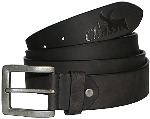 La Chasse® Büffelledergürtel Bison (130-160, Schwarz)