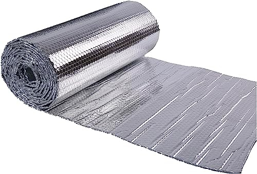 DECAKE Aluminiumfolien-Isolierung, Isolierfolie, reflektierende Isolierrolle, Folie, reflektierende Isolierung, Aluminiumfolienrolle, wärmereflektierende Isolierrolle, Feste Dampfsperre,