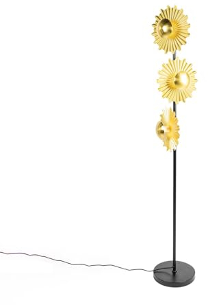 Lindby Stehlampe 'Senmia' (Modern) in Gold/Messing aus Metall u.a. für Wohnzimmer & Esszimmer (3 flammig, G9) - Stehleuchte, Standleuchte, Floor Lamp, Wohnzimmerlampe, Wohnzimmerlampe