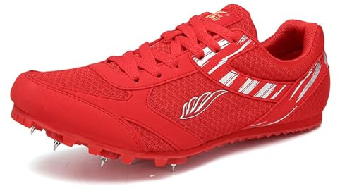 Unisex-Leichtathletikschuhe Spikes Leichtathletik 7 Nägel Laufschuhe rutschfeste Jugendsportschuhe Turnschuhe Sprint-Spikes Gittergewebe Atmungsaktiv und bequem Mit Sprint Herren Kinder Damen,32-46 EU