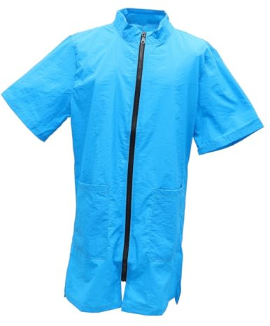 Kisangel Antistatischer Haustier Overall aus Nylon für Tierfriseursalons und Tierkliniken Praktische und Bequeme Kleidung für Tierpfleger in Blau