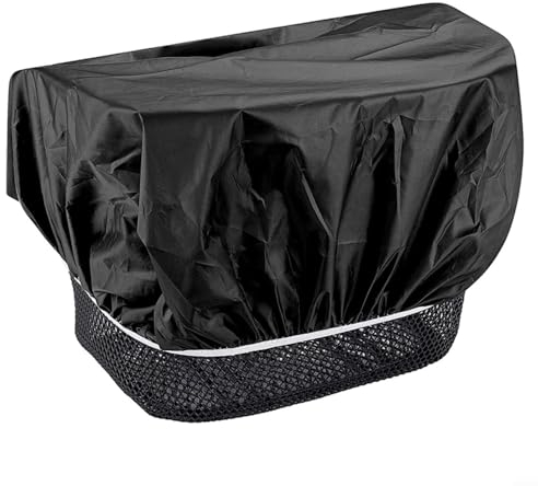 Sileduove Fahrrad Korbabdeckung wasserdicht mit Reflektorstreifen,Fahrradkorb-Abdeckung, Regenschutz Fahrradkorb für vorne