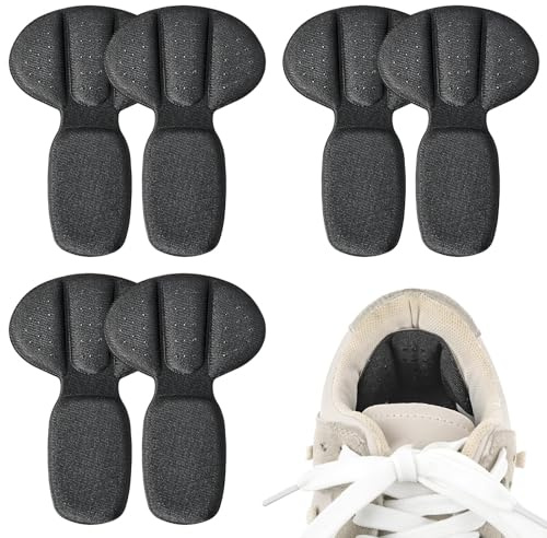 Sibba 3 Paar Fersenpolster 2-in-1 Schuheinlagen Damenschuhe Fersenschutz Fersengriffe für zu Große Schuhe Fersenkissen Selbstklebend Ferseneinlagen Herrenschuhe Schuhreparatur Fersenschoner (Schwarz)
