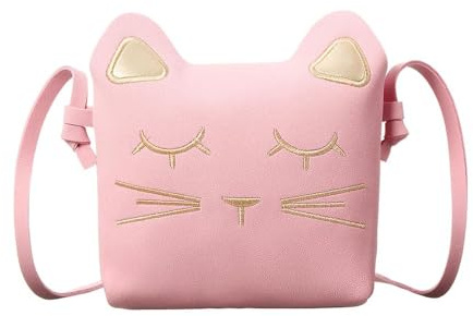 Namvo Entzückende Katzen-Umhängetasche, Umhängetasche mit Katzenmotiv, Weihnachts-Umhängetasche als Geschenk, Handtaschen, Katzen-Stirnband-Geschenke, Rosa