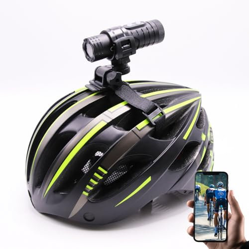 TKMARS Action Cam WIFI Mini Videocamera per Casco Moto Può Connettersi Agli Smartphone 1080p Full HD 120° Loop grandangolare Impermeabile Fotocamera Bici Registrazione Video e Scatto Fotografico