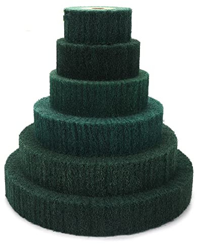 XXHNBF Abrasive Flap Wheel Sander, 1PCS Non-woven Scouring Pad 4/5/6/8/10/12 Flap Wheel Nylon Fiber Polishing Wheel Disc 25mm/50mm Thickness For Removal(50mm Thick 150mm)