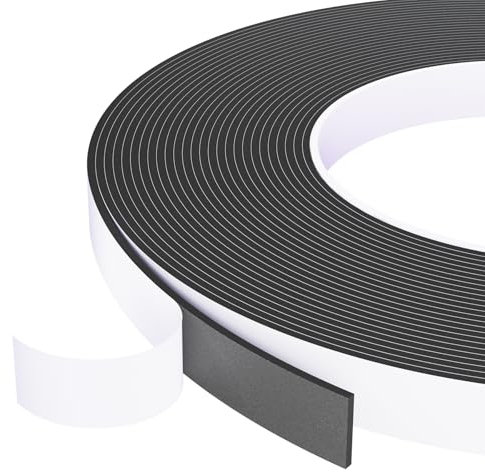 Weather Stripping Door Seal Black,Self Adhesive Foam Tape High Density Foam Sealing Strip,Air Conditioner Window Seal,Soundproof Tape Roll(1/2 W X 1/17 T X 33' L)