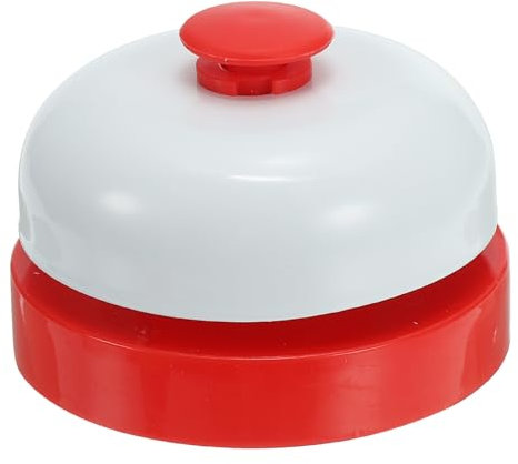 PATIKIL Desk Call Bell 2.5 Diameter, Dinner Desk Front Bell for Service with Metal Anti-Rust Construction for Hotel Restaurant Reception Areas Office Warehouse, Red/White