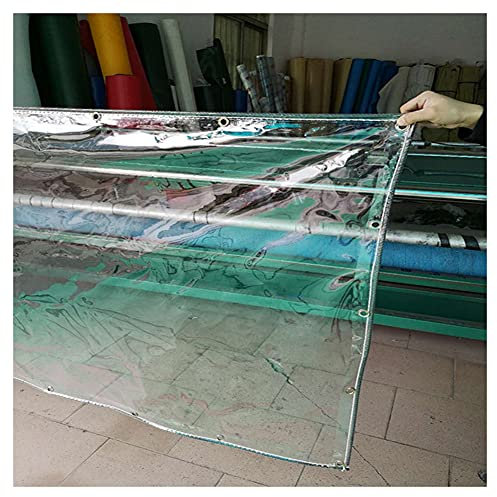 Strapazierfähige transparente PVC-Plane, 0,5 mm dick, 600 g/m², reißfest, wasserdicht, für Gartenmöbel, Pool, Auto, LKW, Schutzhülle, 1,8 x 3 m