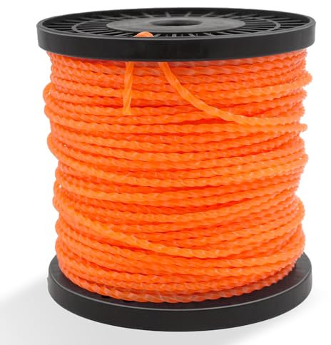 Zeqeey Cuerda para desbrozadora de Malas Hierbas, 3 mm x 67 m, Hilo Cuadrado de Nailon Resistente, 0.12 Pulgadas x 220 pies