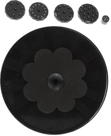 Toyvian Fontaine Solaire Capacité 200 L/h en Plastique Flottante Noire Pompe à Eau à Énergie Solaire pour Jardin et Petit Étang pour Bain Extérieur