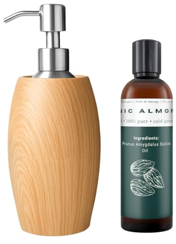 Relax Master® Massageölwärmer Flaming – Elektrischer Öl-Erhitzer mit Spender, inklusive 250 ml Bio-Mandelöl, schnelle Erwärmung, ideal für Massage & Wellness