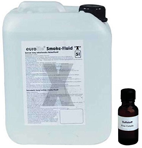 5 Liter Eurolite X (Extrem A2) Nebelfluid + 30 ml Duftstoff Pina Colada, Smoke-Fluid, Nebel-Fluid-Flüssigkeit für Nebelmaschine