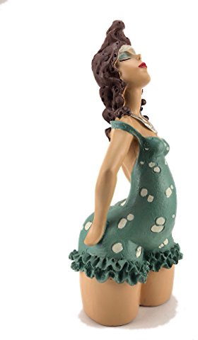 Skulptur Figur Aufsteller Deko Frau Schick - im Porzellan-Look Höhe 40 cm