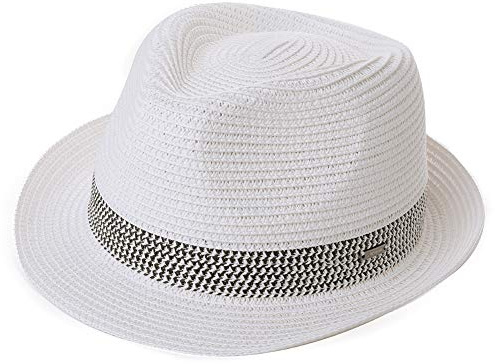 Comhats Sommar Panama Fedora Trilby solhattar i halm för män safari strandhatt – vikbar, M