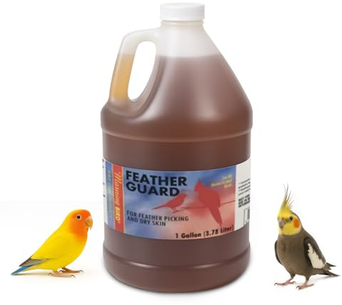Morning Bird Feather Guard Spray for Birds 1 Gallon Refill – Soothes Irritation & Itchy Skin – Reduces Feather Picking – Promotes Healing & Feather Growth – Safe Daily Skin Care Formula