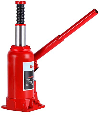 Ausla Cric hydraulique 2T 3T 5T 6T 8T Portable Vertical Cric de levage Cric de levage en acier robuste pour voiture/van/bateau/camion (8T)