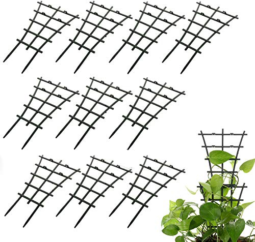 LIDEBLUE Rankgitter für Pflanzen, zum Klettern, für den Garten, überlagerte Topfstütze, für drinnen und draußen, 12 Stück