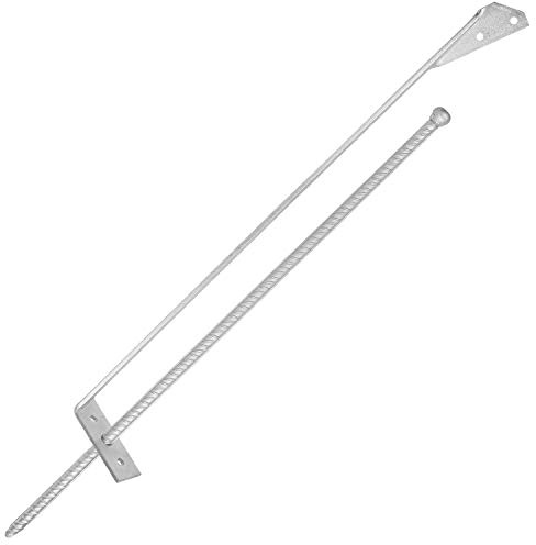 1 Sturmanker für Zäune mit Erdnagel, Gesamthöhe ca. 640 mm - feuerverzinkt
