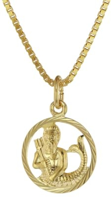 trendor Sternzeichen Wassermann 333 Gold + plattierte Kinder-Kette 75990-02