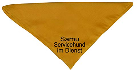 Hundehalstuch Servicehund im Dienst mit Wunschname