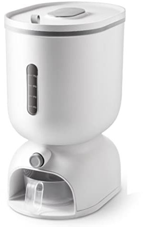 ZQDMYT Cereal Dispenser Countertop Cereal Dispenser，Food Dispenser With Scaled Storage Grain Dispenser One-click Output Hermetically Sealed Household Airtight (Color : Gray-11kg)