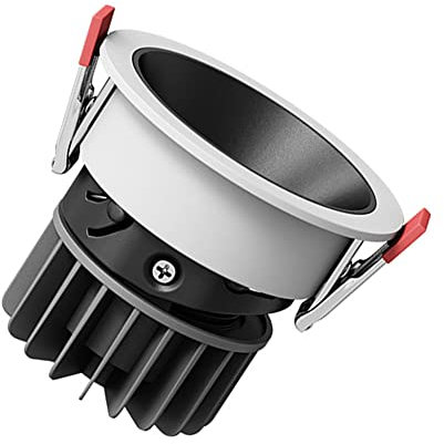 FAZRPIP 7 W LED-Deckeneinbauleuchte 1/5/8 STÜCKE, Einstellbarer Winkel 30 ° LED-Strahler COB blendfreies Downlight für Home Office Store Innenbeleuchtung Ausschnitt: 75-80 mm