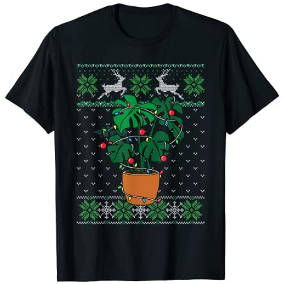 Monstera Ugly Christmas Style Plants T-Shirt