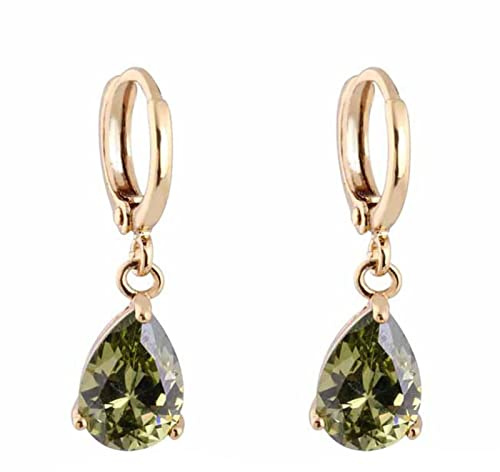 KnSam Schmuck Ohrringe Vergoldet, Ohrhänger Zart Klassiker, Ohrstecker Glitzer mit Zirkonia, Gold