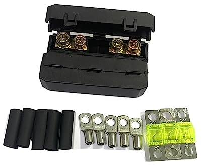 JADERY AD196 Midi-Sicherungshalter Inline – MIDI-Sicherungs-Set, 2 x In-Line-ANS-Halter + 3 x 20 A–200 A AMP-Sicherungen, BCDC, Dual-Batterie (Color : 150A)