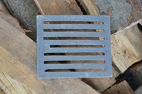SEZAM 13 x 11 cm Grille de four en fonte, grille à cendres, grille en fonte de différents diamètres, grille pour poêle à bois, compatible avec poêle à bois, grille de protection, grille de four
