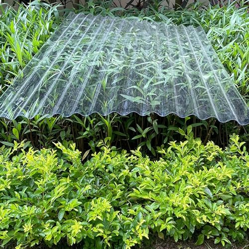 FRP-Wellplatten,Transparente Tageslichtplatten,Isolierende Wellbahn Dachplatten,Wetterfeste Gewächshausplatten,Dachblech für Gerätehaus,Ersatzplatten für Carports,2mm (0.9x2.3m/35x91in,8 Pcs)