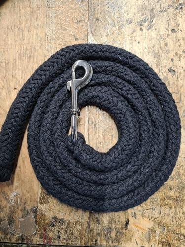 Jumbo Führstrick mit Karabiner Silber, schwarz, 2m