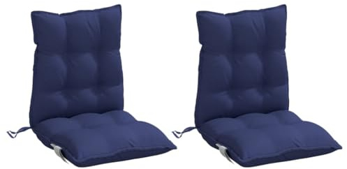 vidaXL Niedriglehner-Auflagen 2 STK. Marineblau Oxford-Gewebe