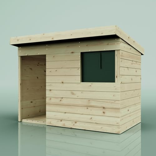 PolarPlay Spielhaus Sonnenfinsternis Kinderspielhaus aus Holz in Grün, Kinderhaus Holzhaus Kinder