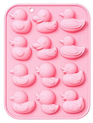 12 Cavity Ducks Silicone Mold Cake Pastry Decor Baking Mold for Making Chocolate Fondant Cupcake Molds Nonstick