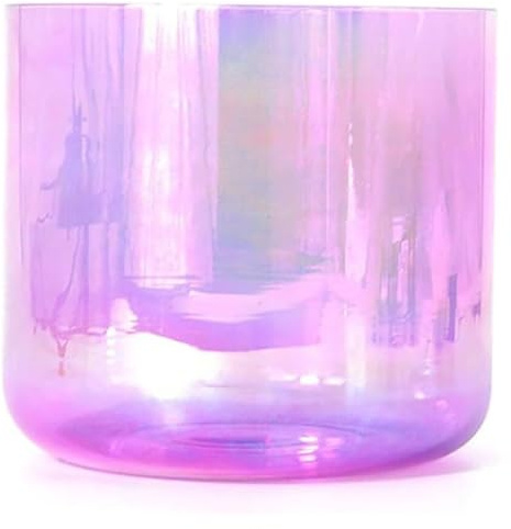Kristall-Klangschalen-Set, 432 Hz, Alchemistische Kristallklangschale, klar, Meditationshilfen, lindert Müdigkeitsängste, geeignet for Anfänger und Profis(6 Inch A Note)