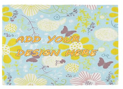 Custom Primavera Fiori Colore chiaro sottopiatto mat resistente al calore Tovaglietta Lavabile Set di 6 12 x 18 individuales para mesa de comedor Redondo