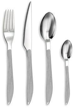 Ménagère 24 pièces - Collection Drop (Bois Gris)