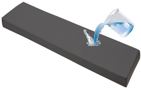 JORTUIO Bankkissen Bankauflage Outdoor Wasserfest Bankpolster Nach Maß Sitzkissen Sitzauflage Stuhlkissen Mit rutschfeste Abnehmbare,Dicke 5cm,für Fensterbank Garten Bank(Dark Gray,170x50x5cm)
