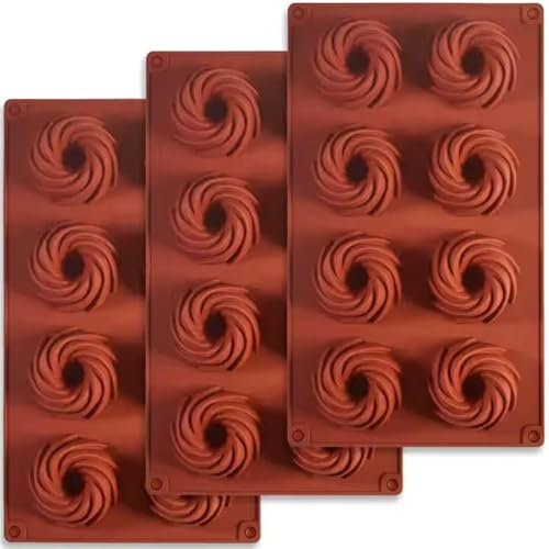 Molde de Silicona para Pastel, Antiadherente, Reutilizable y Resistente al Calor, Apto para Horno, Microondas y Lavavajillas,Ideal para Mini Tartas, Muffins, Chocolates y Gelatinas