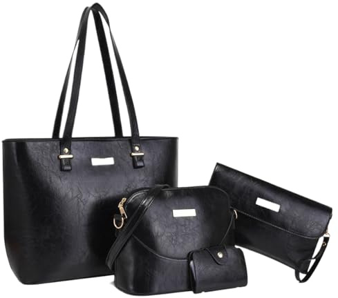 Bolsos para ordenador de mujer - 4 piezas bolsas de mensajero de piel sintética para ordenador portátil, accesorio de modo de almacenamiento para viaje diario y fin de semana