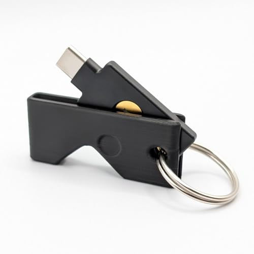 Printbtw Protective Case for Yubikey 5C NFC (USB-C) Scratch-Resistant (Black)